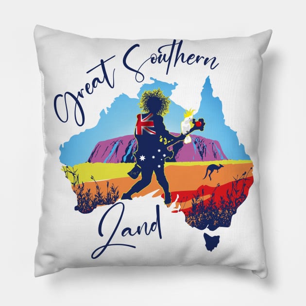 Australia (Great Southern Land) Pillow by BOEC Gear