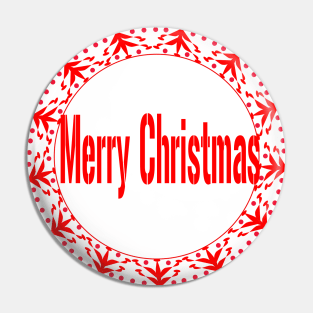 Merry and Bright Wreath Pin