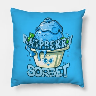 raspberry sorbet by Heisenberg blue ice Pillow