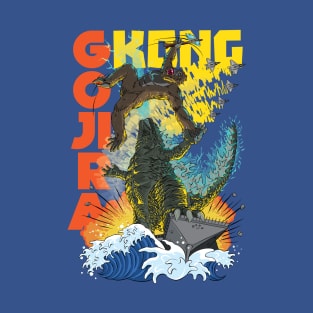 Gojira & Kong on the ocean T-Shirt