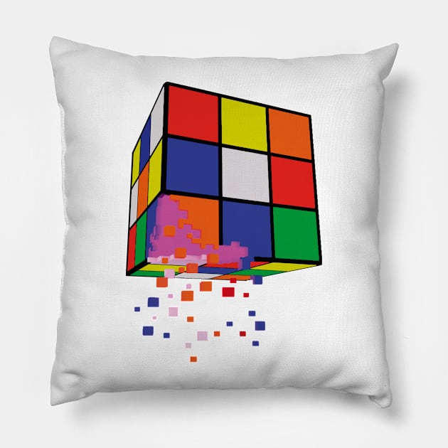 Rubik's Cube Pixel Art Pillow by Pixelart World 