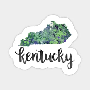 kentucky - calligraphy and abstract state outline Magnet