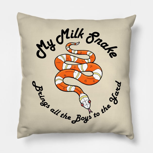 Milk Snake (albino) Pillow by HonuHoney