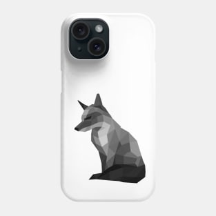 Low Poly Fox in Grey Phone Case