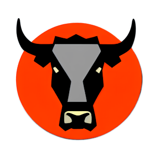 Rage in Red: A Minimalist Bull Artwork T-Shirt