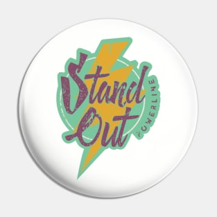 Powerline - Stand Out - World Tour 95' - Vintage Green Pin