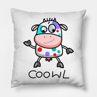 Funny cool cow Pillow