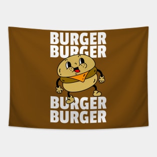 BURGER Time Funny Hamburger Tapestry