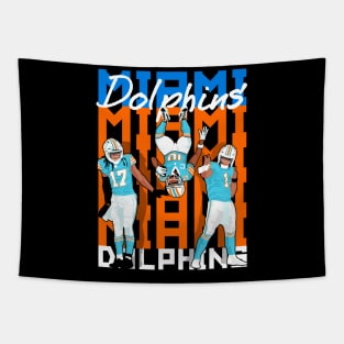 Miami Dolphins : tua tagovailoa x tyreek hill x jaylen waddle Tapestry