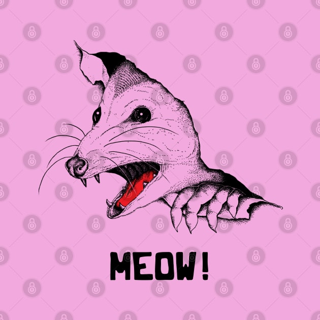 Opossum meow by popcornpunk