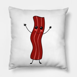 HAPPY Bacon Strip Pillow