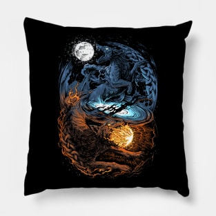 Norse Ragnarok Wolf Viking Mythology Pagan Wolves Pillow