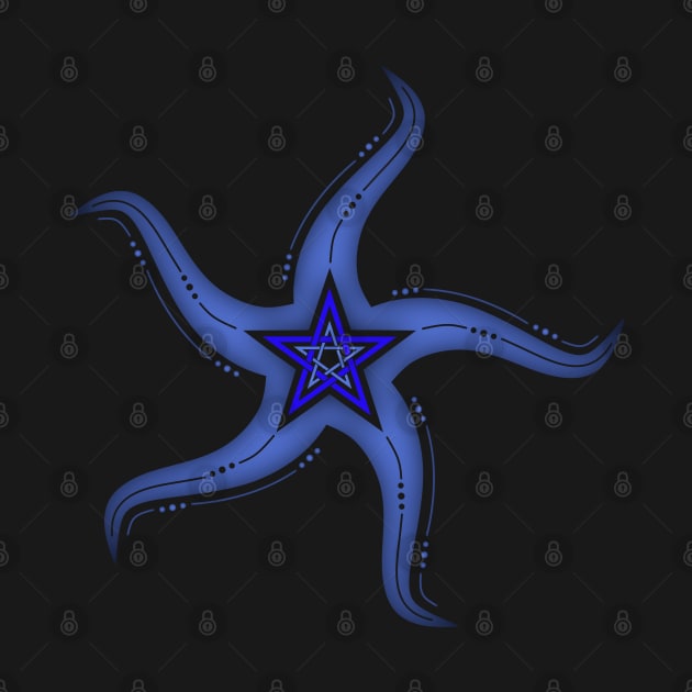 Starfish Pentagram by Wareham Spirals