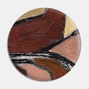 Rose Lemon Wine Red Abstract Art Pin