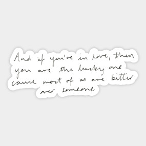 Youth Lyrics Daughter Band Sticker Teepublic