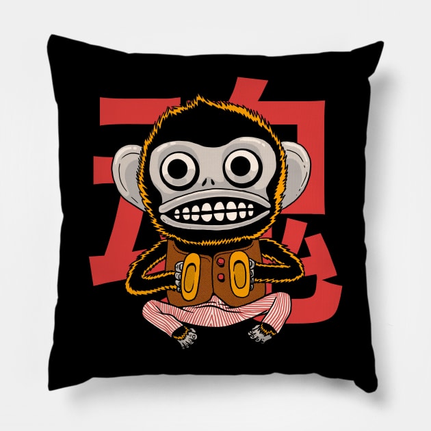 Ghost Monkey Pillow by ppmid