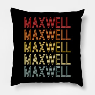 Maxwell Name Vintage Retro Pattern Pillow