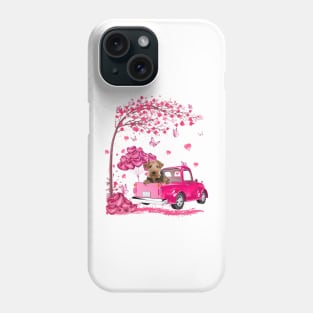 Valentine's Day Love Pickup Truck Wire Fox Terrier Phone Case