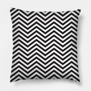 Simple Black and White Chevron Pattern Pillow