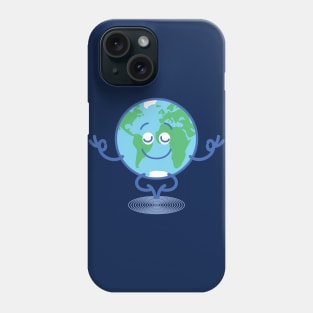 Joyful Planet Earth taking a peaceful time to meditate Phone Case