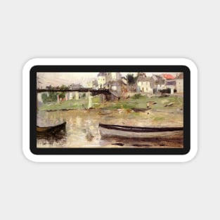 boats on the seine - Berthe Morisot Magnet