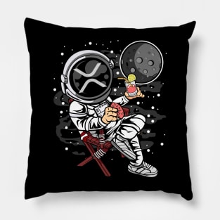 Retirement Plan Astronaut Ripple XRP Coin To The Moon Crypto Token Cryptocurrency Blockchain Wallet Birthday Gift For Men Women Kids Pillow