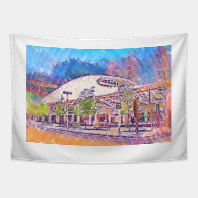 Denver Transit Center In Pastel Tapestry by KirtTisdale