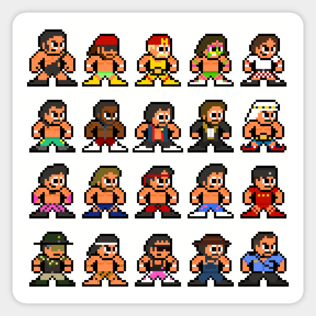 80s WWF 8-bit Pixel Art - Wrestling - Sticker