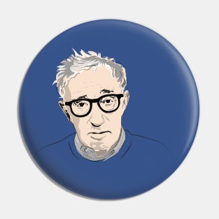 Woody Allen Portrait Pin