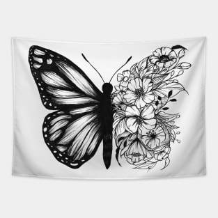 Butterfly and Flowers Tapestry