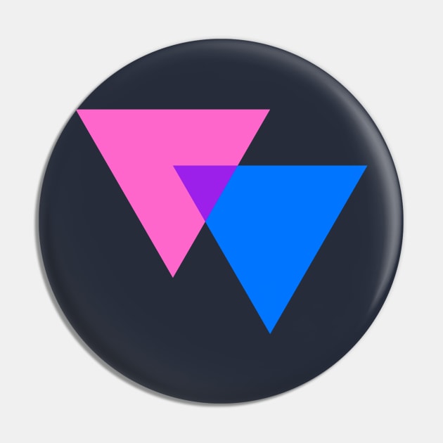 Biangles Bisexuality Symbol Pin by Clouds