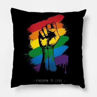 Freedom to Love - Pride Hand T-Shirt Pillow