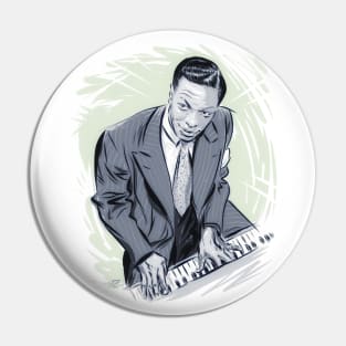 Nat King Cole - An illustration by Paul Cemmick Pin