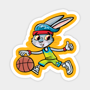 rabbit basketball player Magnet