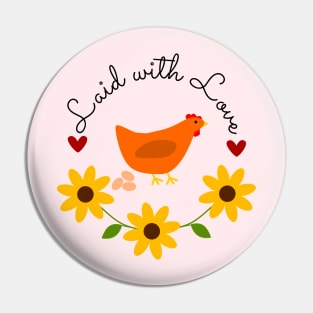 Laid with Love Chicken and Eggs Pin