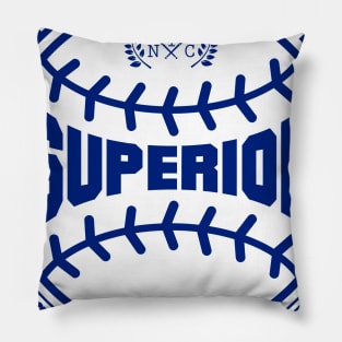 Superior. New York. Baseball emblem, logo Pillow