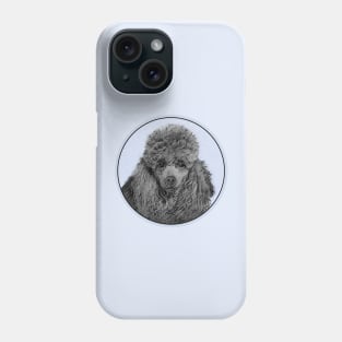 Poodle Miniature Toy Black Dog Art Phone Case