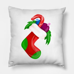 Santa Claus red sock Pillow