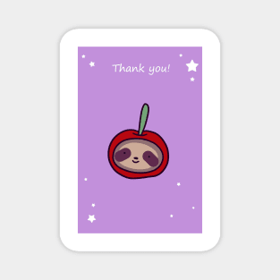 "Thank You" Cherry Face Sloth Magnet
