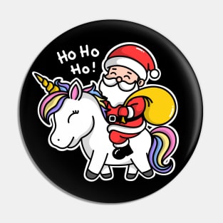 Unicorn and Santa Claus Pin