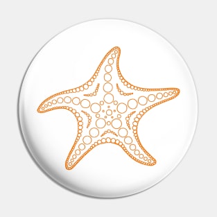 Starfish (orange/white) Pin