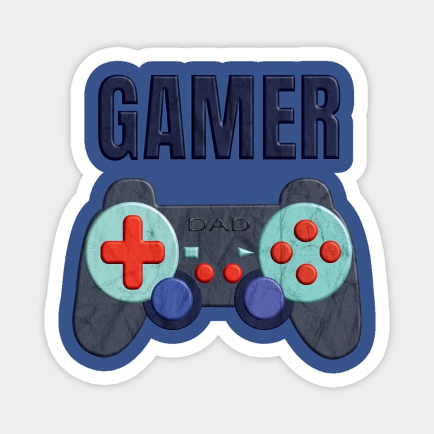 Gamer Dad Vintage Magnet by Tpixx