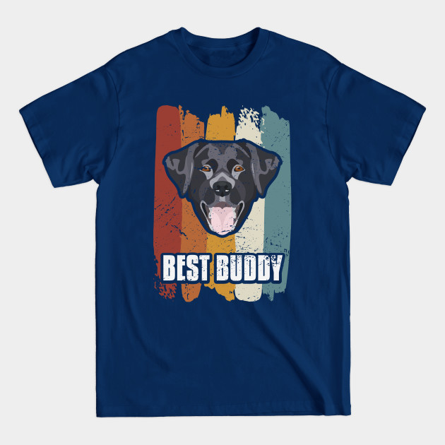 Discover Best Buddy, Smiling Black Labrador, Lab - Black Labrador - T-Shirt