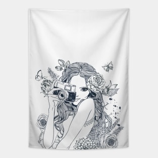 Photo Girl Tapestry