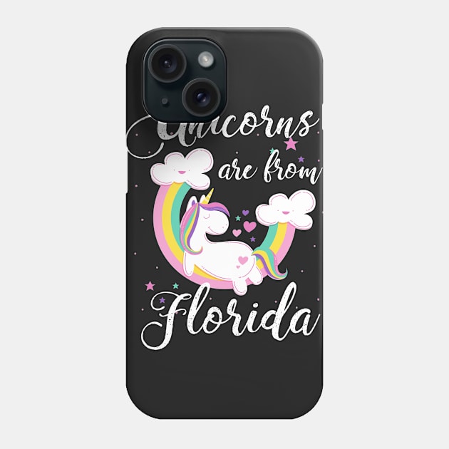 Unicorns Are From Florida Phone Case by helloshirts