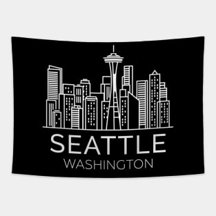 Seattle Washington Downtown Skyline Tapestry