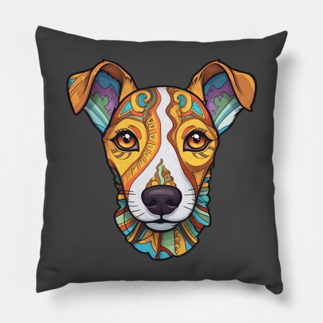 Jack russel Pillow by RosaliArt