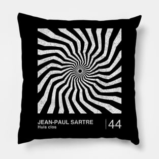 Jean-Paul Sartre / Minimalist Graphic Design Fan Artwork Pillow