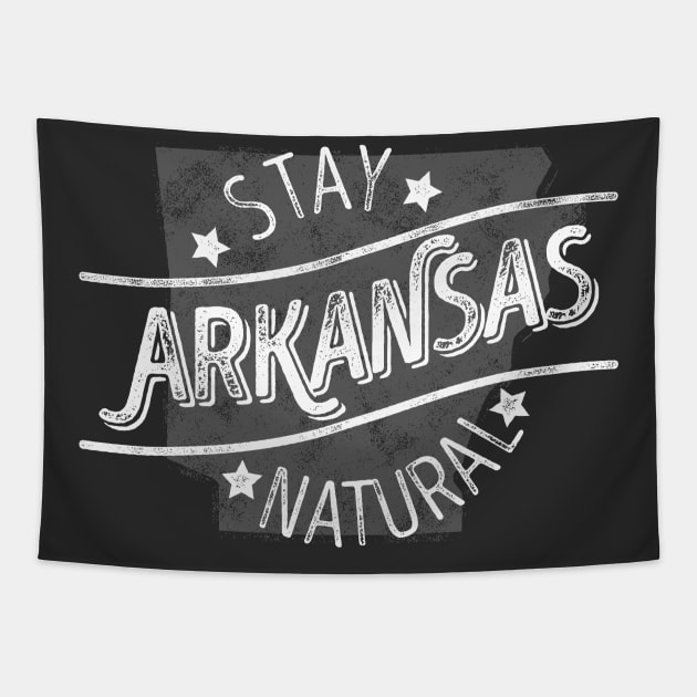 Arkansas - Stay Natural (White) Tapestry by rt-shirts