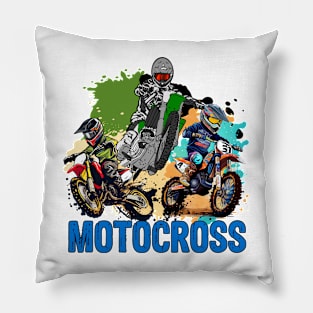 Motocross A Little Dirt Never Hurt Pillow